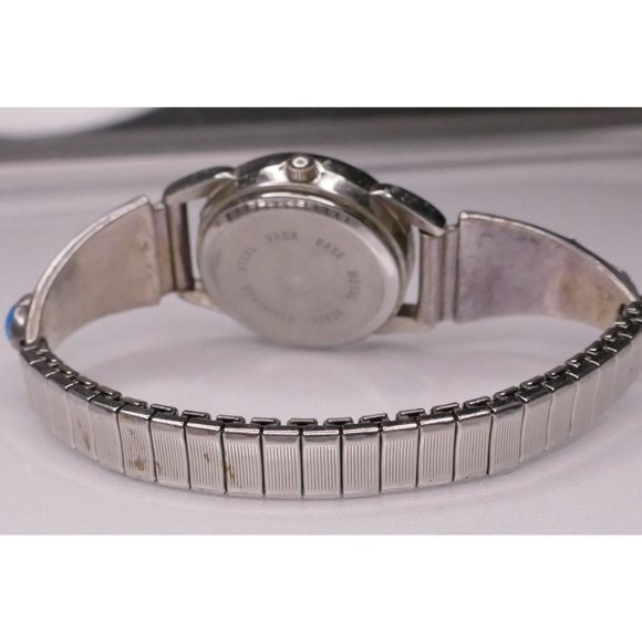 Sterling Silver & Blue Stone Native American Navajo Watch Tips - Picture 5 of 7